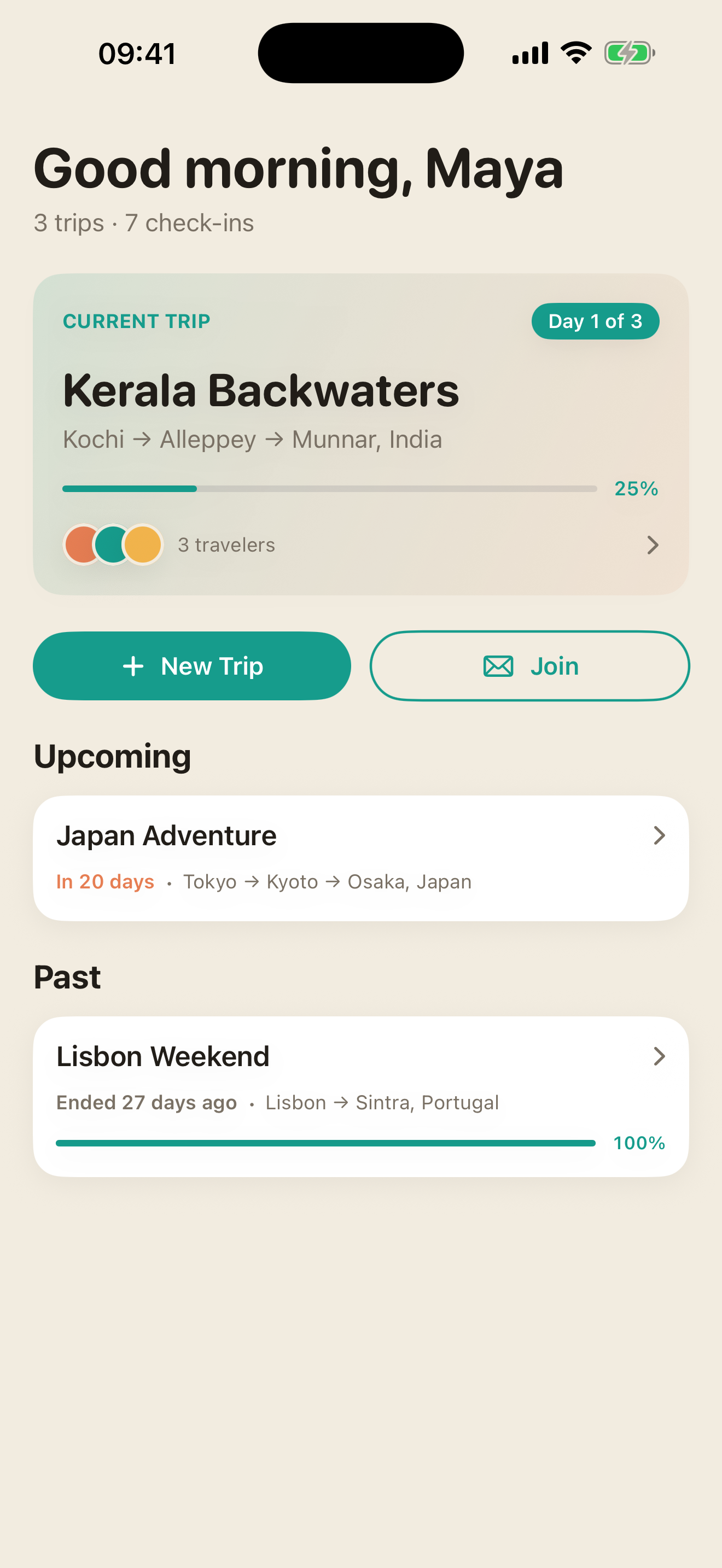 Travel Planner — Trips
